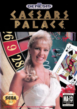 Caesar's Palace box art for Sega Genesis